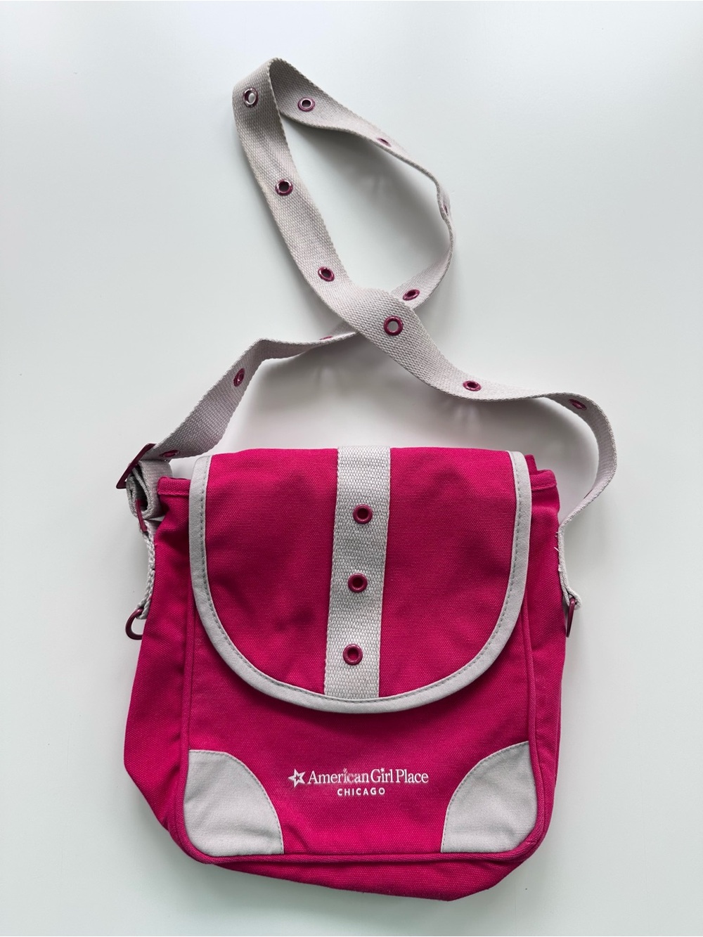 American Girl Chicago Red and Tan Crossbody Bag